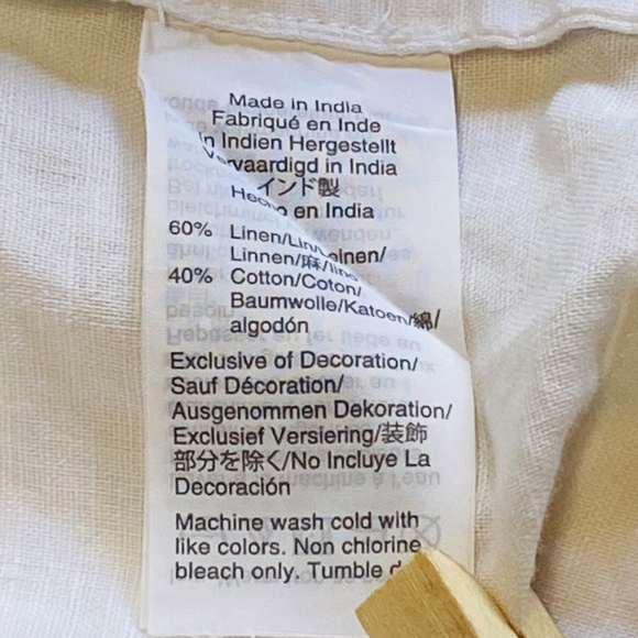 J.Crew Embroidered Linen Cotton Tunic Cover-Up Dress White Floral Tassel Size M - Picture 7 of 8